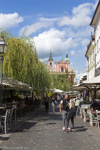 Uferpromenade entlang der Ljubljanica