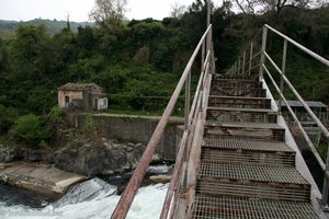 verrostete Brücke am Ende unserer Wanderung