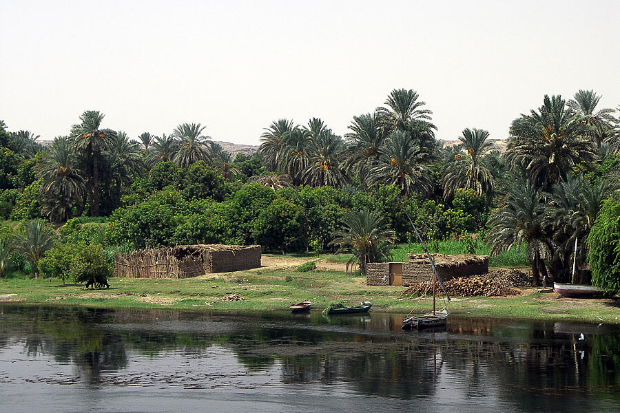 Fellachen-Siedlung am Nil