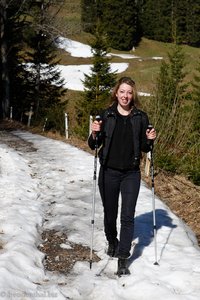 Steffi bei ihrer ersten Voralpenwanderung