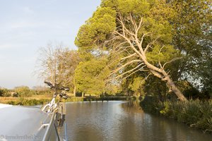 auf dem Canal du Midi Richtung Ventenac