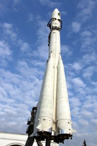 Nachbau der Wostok-Rakete beim Ausstellungszentrum WWZ