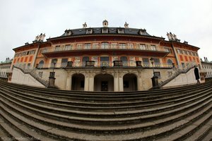 Blick von der Freitreppe zum Wasserpalais