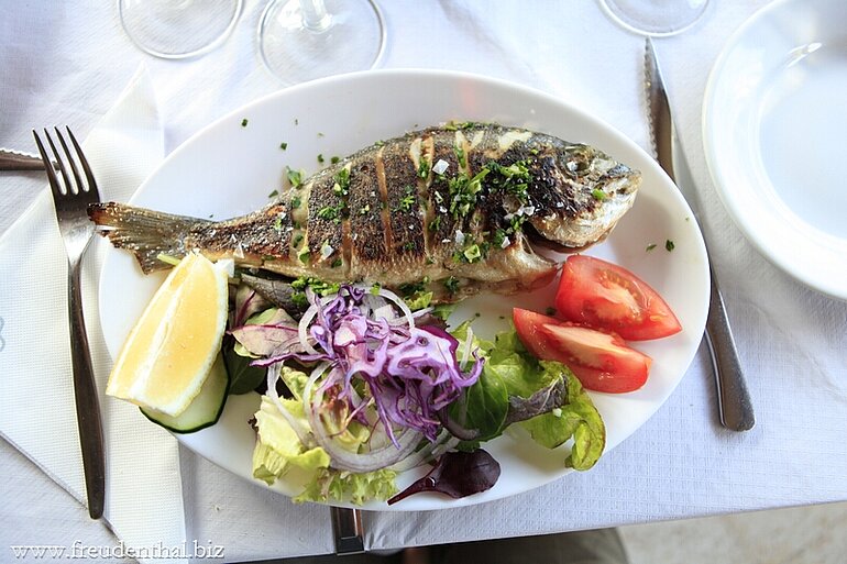 Fisch im Restaurant Campo Sol bei Port de Sóller Fisch im Restaurant Campo Sol bei Port de Sóller