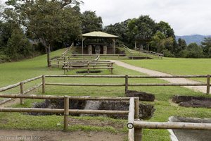 Blick über die Grabfelder im Archaeological Park von Kolumbien.