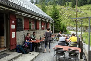 Terrasse des Bergrestaurants Talalpsee
