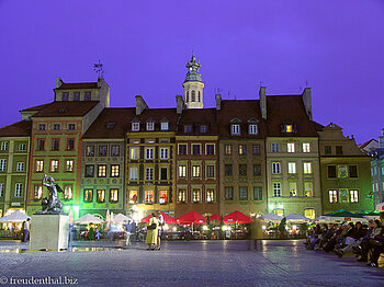 Warschau, Altstätter Marktplatz bei Nacht