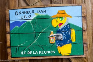typisches Dodo-Plakat auf La Réunion