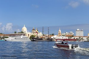 Beim Hafen von Cartagena in Kolumbien