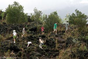 Wanderung über den Lavastrom von 1992 im Jahr 2007.