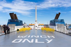 Aussendeck auf einer der NorthLink Ferries