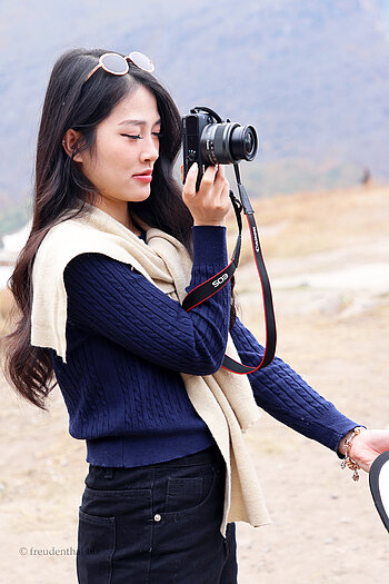 Fotoshooting auf dem Vinh Quy Grass Hill in Vietnam