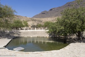 der Fassungspool bei der Quelle Ayn Humran im Oman