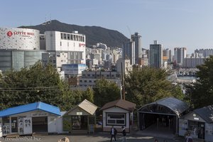 Die Buden am Yongdusan-Park von Busan