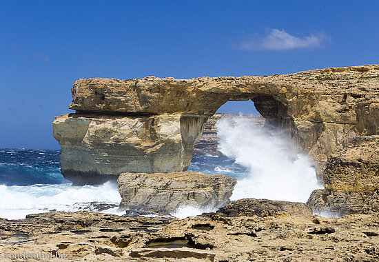 Das Azur-Window oder Blaue Fenster auf der Insel Gozo