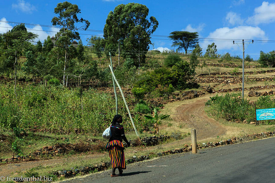 Konso-Frau auf dem Weg nach Jinka, Äthiopien