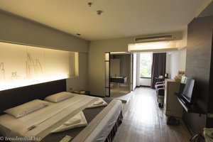 unser Zimmer für die letzte Nacht in Thailand im Nuovo City Hotel