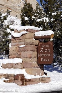 Ausgang vom Zion Nationalpark