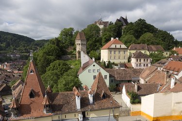 Blick zum Schulberg von Sighisoara