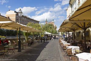 Restaurants entlang der Uferpromenade der Ljubljanica