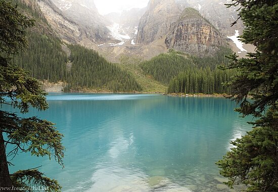 Blick über den Lake Moraine