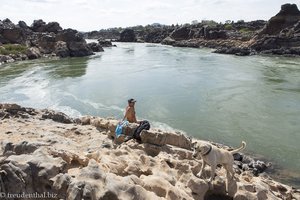 unterhalb des Somphamit-Wasserfall am Mekong