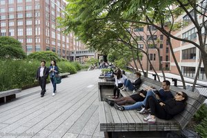 Spaziergang auf dem High Line Park in Chelsea