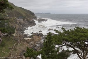 Wildes südkoreanisches Ostmeer beim Naksansa Tempel