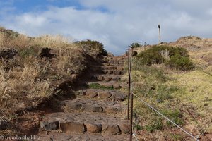Treppenweg an der Ponta de Sao Lourenco