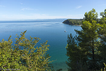 Wunderschöne Aussicht auf den Golf von Triest