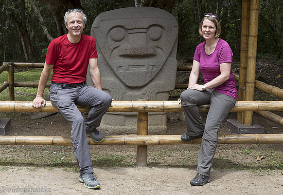Anne und Lars im Archäologischen Park von San Agustin