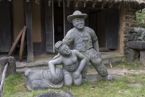 Jeju-Bauer und seine Frau als Taucherin