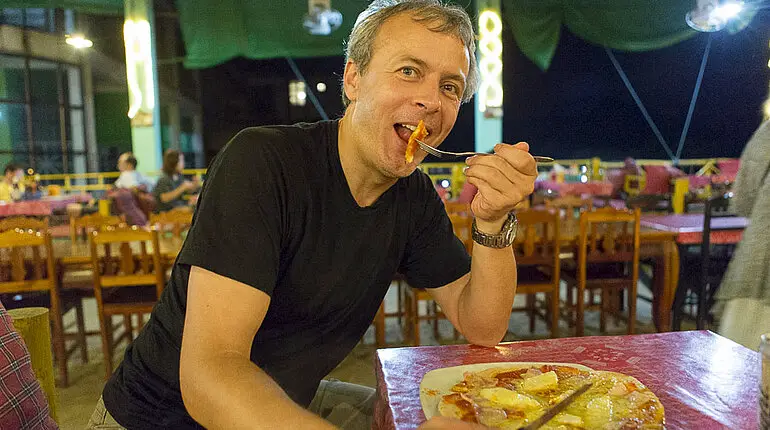 Pizza in Laos - in Vang Vieng ganz normal