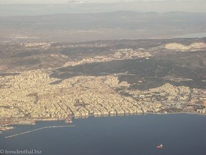 Saloniki von oben - Blick aus dem Flugzeug