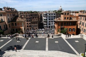 Blick vom oberen Ende der Treppe zum Spanischen Platz