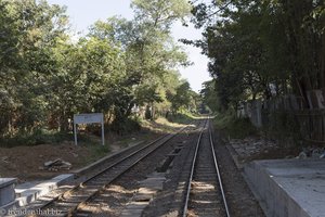 die Gleise der Ringbahn von Yangon