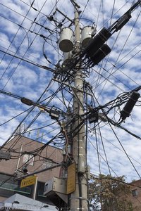 Kabel-Wirrwarr in Daegu - wie überall auf der Welt