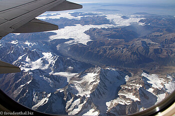 Flug über die Westalpen