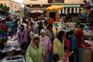 Treiben in der Medina von Meknès