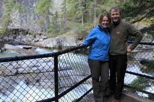 Annette und Lars beim Maligne Canyon