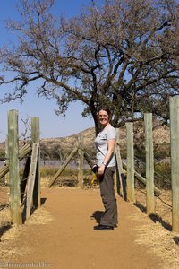 Anne beim Malatse Dam in Pilanesberg