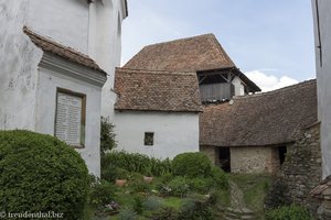 Im Kräutergarten der Kirchenburg von Viscri