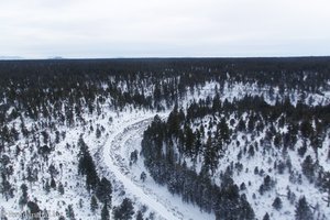 Eisenbahnlinie in der Nähe des Grand Canyons