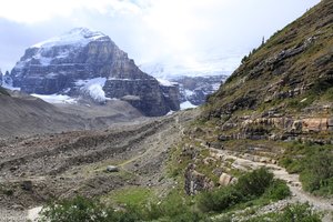 Blick von der Plain of Six Glaciers zum Mount Lefroy