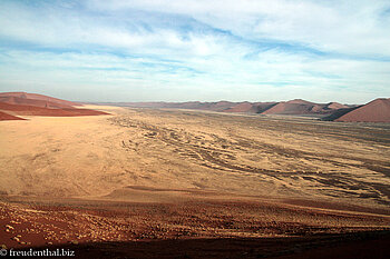 Blick von Düne 45 in die Ebene von Sossusvlei