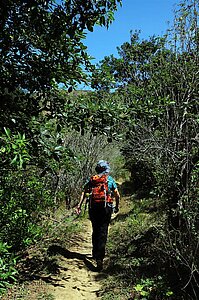 Anne auf dem Weg zu den Cataratas Escondidas