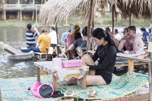 Pavillons des Restaurant Otherside in Vang Vieng