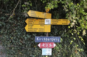 Wanderschild am Kirchbergweg
