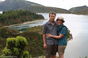 Lars und Annette am Lagoa do Fogo