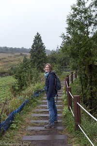 Kleine Wanderung auf den Baekyaki Oreum Vulkankegel